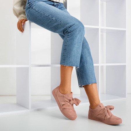 Рожеві спортивні кросівки, пов’язані стрічкою Clamiss - Взуття 1