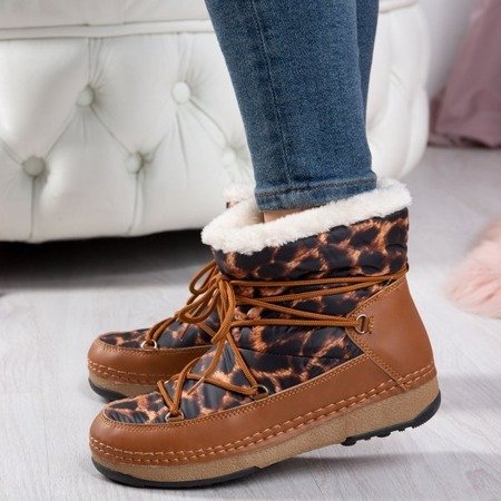 теплі снігові черевики Sofya leopard - Взуття
