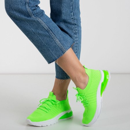 Зелені неонові жіночі кросівки Brighton