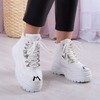 Біле спортивне шнуроване взуття з високою халявкою Jean - Взуття 