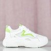 Білі кросівки з зеленою вставкою Miasea - Взуття