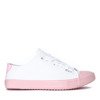 Білі та рожеві кросівки, пов’язані стрічкою Лариси - Взуття 1