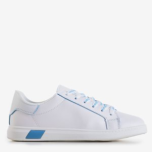 Білі жіночі кросівки з синіми вставками Xosi