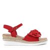 Червоні босоніжки з бантиком на підборі Marcola - Взуття 1