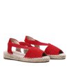 Червоні босоніжки a'la espadrilles на платформі Motilla - Взуття