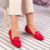 Червоні мокасини з декоративною пластинкою Тессея - Взуття