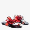 Червоні шльопанці з бантом Abima - Взуття 1