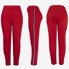 Червоні жіночі спортивні штани з смужками PLUS SIZE - Штани 1