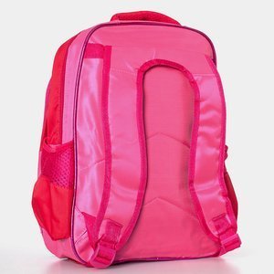 Червоний шкільний рюкзак з принцесою
