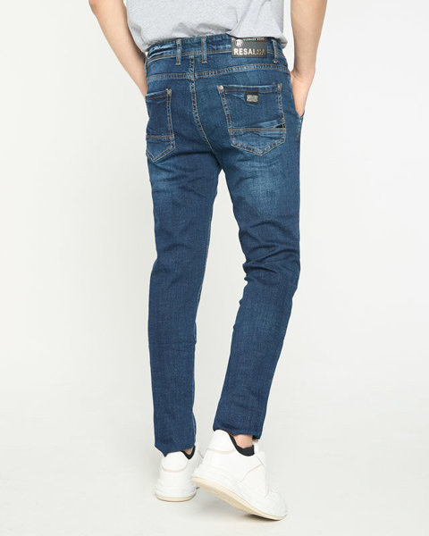 Чоловічі прямі джинси темно-синього кольору - Одяг