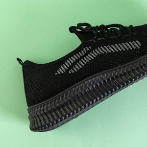 Чорне жіноче взуття з сірим візерунком Mihr