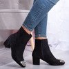 Чорні черевики з декоративним носком на невисоких підборах Hayley - Взуття