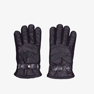 Чорні чоловічі утеплені рукавиці