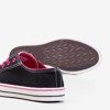 Чорні кросівки з рожевими шнурками на фіксаторах - Взуття
