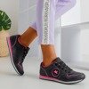 Чорні кросівки з рожевими вставками Monti - Взуття