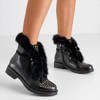 Чорні жіночі черевики з хутром Flaminia - Взуття
