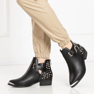 Чорні жіночі черевики з оздобленням Igunos