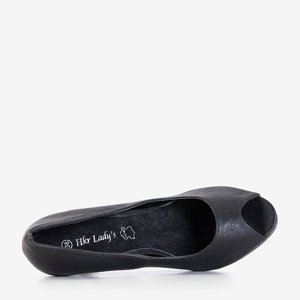 Чорні жіночі туфлі на шпильці з вирізом Alase - Взуття