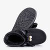 Дитячі чорні снігові черевики з перлами Mira - Взуття