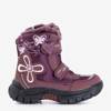 Дівчачі фіолетові снігові черевики з нашивками Йоміко - Взуття
