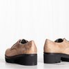 Коричневі шнуровані туфлі на низьких підборах Majorae - Взуття