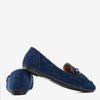 Лофети темно-сині серафінові для жінок - Взуття 1