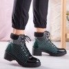 Мадонні зелені ботильйони на шнурівці - Взуття