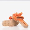 Неонові помаранчеві тапочки з бантом Masmalla - Взуття