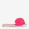 Неонові рожеві шльопанці з пензликом Talvika - Взуття 1