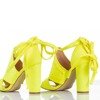 Неонові жовті сандалі на високих підборах з черевиком Lanaline - Взуття