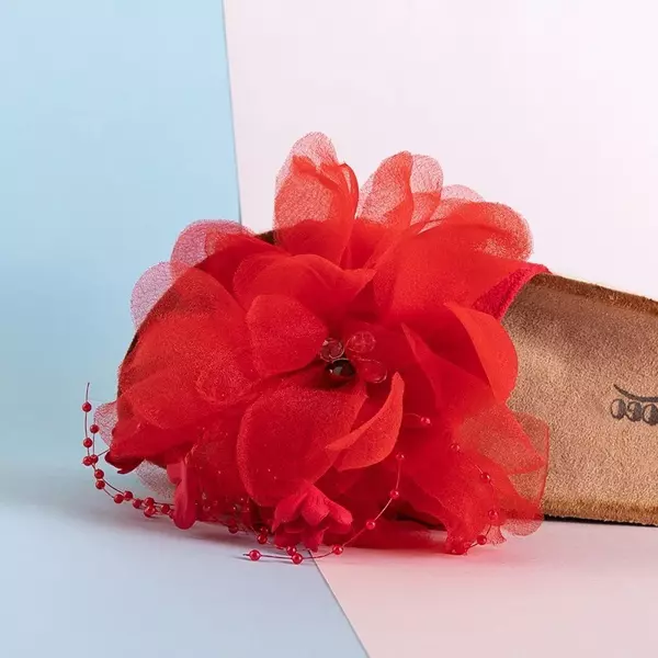 OUTLET Червоні жіночі тапочки на платформі Izylda - Взуття