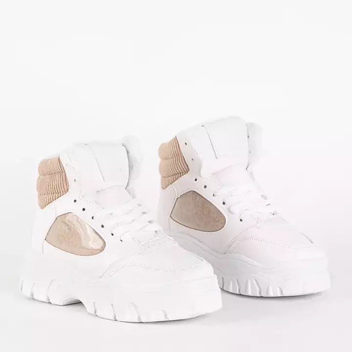 OUTLET Кремові жіночі спортивні снігові черевики Naiola - Взуття