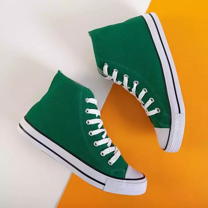 OUTLET Зелені чоловічі високі кросівки Mishay - Взуття