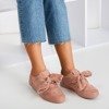 Рожеві спортивні кросівки, пов’язані стрічкою Clamiss - Взуття 1