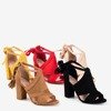 Сандалії на високих підборах бежевого кольору з хвостовиком Lastina - Взуття