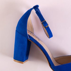 Сині жіночі туфлі на підборах Luxuriance