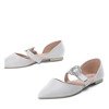 Сірі балерини з декоративною пряжкою Merletta - Взуття