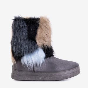 Сірі жіночі снігові черевики з хутром Marell - Взуття