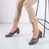 Сірі жіночі туфлі на низькій стійці Saloma - Взуття