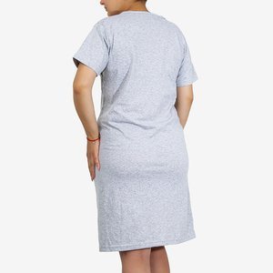 Сіро-коралова нічна сорочка для вагітних та для годування
