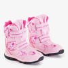 Снігові черевики для дівчаток з рожевим візерунком Atalia - Взуття