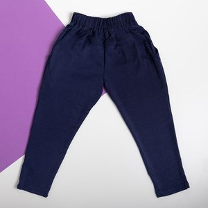 Темно-сині дитячі спортивні штани з заклепками