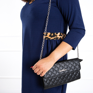 Темно-синя жіноча сукня з леопардовими вставками PLUS SIZE