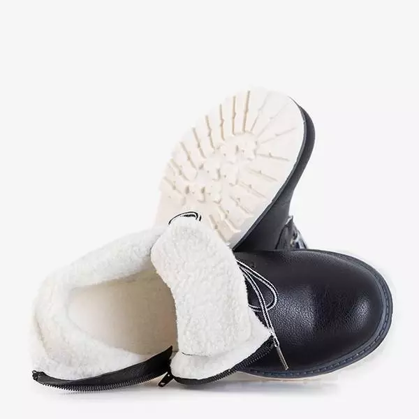 ВИХІД Чорні хлопчикові чоботи з утепленою верхівкою - Взуття