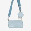 Жіноча сумочка із трьох частин у світло-блакитному кольорі - Сумочки