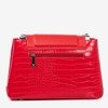 Жіноча сумочка з тисненням у червоному кольорі