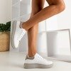 Жіноче біле спортивне взуття із сірими вставками Gulio - Взуття