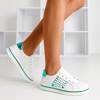 Жіночі білі кросівки із зеленою обробкою Celovi - Взуття