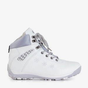 Жіночі білі зимові черевики зі сніжинками Sniesavo - Взуття