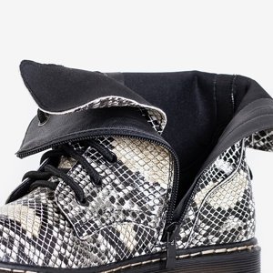 Жіночі черевики із зміїним принтом Chic Glam - Взуття